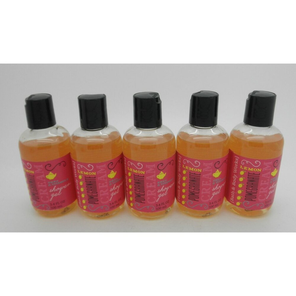 BATH & BODY WORKS Travel Size Shower Gel LEMON POMEGRANATE CREAM - Lot of 5